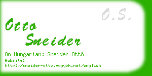 otto sneider business card